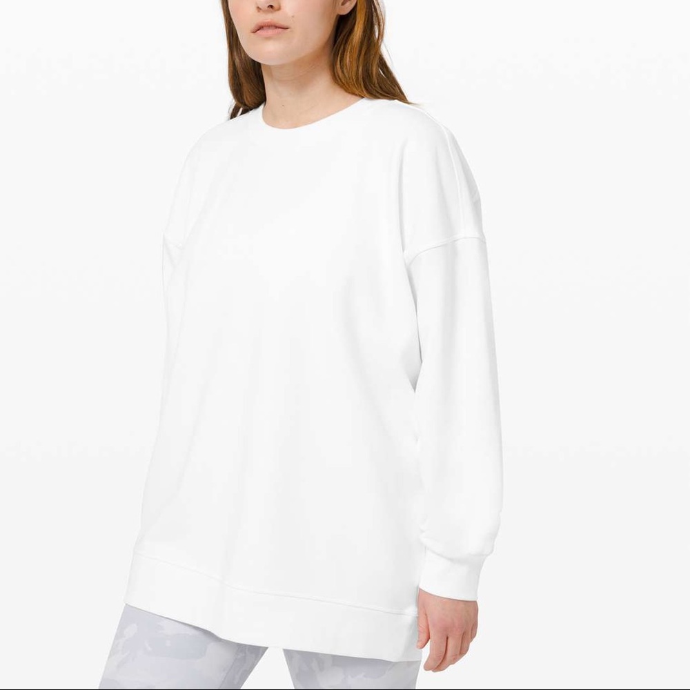 LULULEMON PERFECTLY OVERSIZED CREW -WHITE